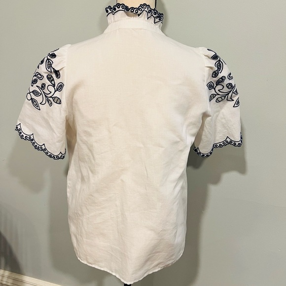 Sezane Dalhia Blouse Écru. - Size 34/2/XS - Picture 4 of 10